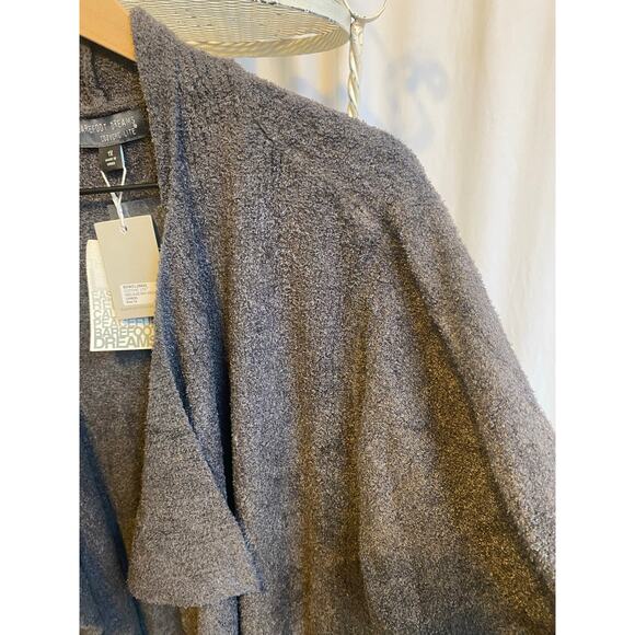 Barefoot Dreams Cardigan Wrap Cozy Chic Lite Island Wrap Ribbed Carbon Size 1X - Picture 7 of 11